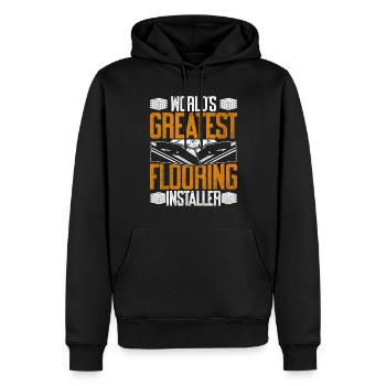 Bodenleger Fliesenleger Estrichleger - Männer Premium Bio Hoodie - Schwarz - Vorne - Nico (187cm)