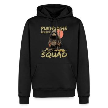 Pukwudgie Research Squad - Kryptozoologie - - Männer Premium Bio Hoodie - Schwarz - Vorne - Nico (187cm)