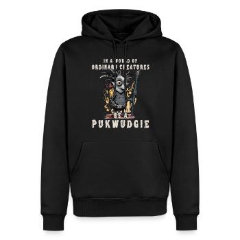 Mythisches Monster - Kryptid Monster - Pukwudgie - Männer Premium Bio Hoodie - Schwarz - Vorne - Nico (187cm)