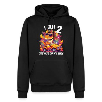 T-Rex Drives Monster Truck I'm 2nd Birthday - Men’s Premium Organic Hoodie - black - Front - Nico (187cm)