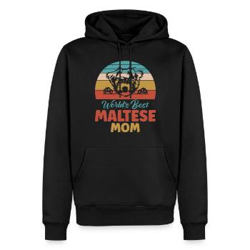 Cadeaux de propriétaire maltais - Sweat à capuche Premium bio Homme - noir - Devant - Nico (187cm)