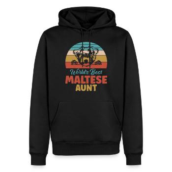 Maltese Owner Gifts - Männer Premium Bio Hoodie - Schwarz - Vorne - Nico (187cm)