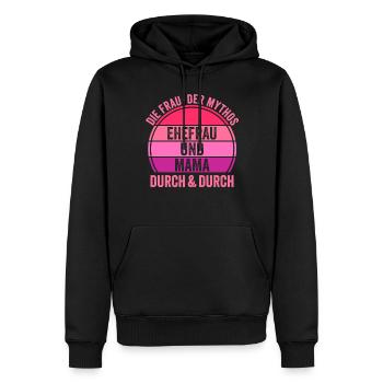 Ehefrau Mutter Mama - Männer Premium Bio Hoodie - Schwarz - Vorne - Nico (187cm)