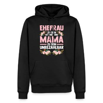 Ehefrau Mutter Mama - Männer Premium Bio Hoodie - Schwarz - Vorne - Nico (187cm)
