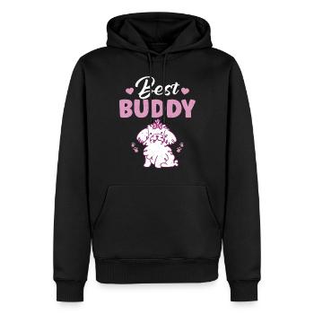 Cadeaux de propriétaire maltais - Sweat à capuche Premium bio Homme - noir - Devant - Nico (187cm)