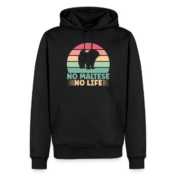 Cadeaux de propriétaire maltais - Sweat à capuche Premium bio Homme - noir - Devant - Nico (187cm)