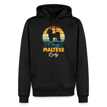 Cadeaux de propriétaire maltais - Sweat à capuche Premium bio Homme - noir - Devant - Nico (187cm)
