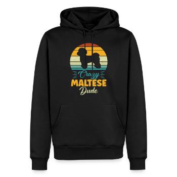 Maltese Owner Gifts - Männer Premium Bio Hoodie - Schwarz - Vorne - Nico (187cm)