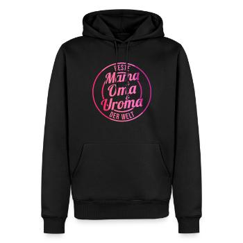 Mutter Mama Oma Uroma - Männer Premium Bio Hoodie - Schwarz - Vorne - Nico (187cm)