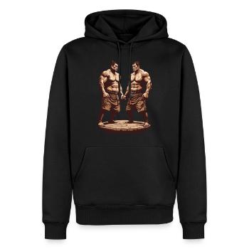Sumo Warrior Wrestling & Tradition Japonaise - Sweat à capuche Premium bio Homme - noir - Devant - Nico (187cm)