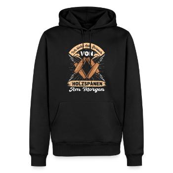 Holzschnitzer Holzschnitzerei - Männer Premium Bio Hoodie - Schwarz - Vorne - Nico (187cm)