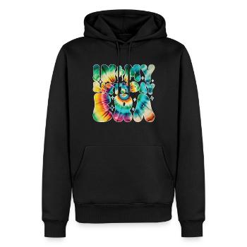 Anniversaire Queen Groovy Flower Party Famille - Sweat à capuche Premium bio Homme - noir - Devant - Nico (187cm)