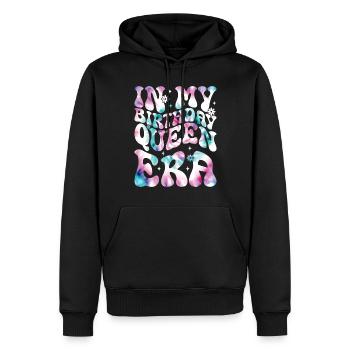 Anniversaire Queen Groovy Flower Party Famille - Sweat à capuche Premium bio Homme - noir - Devant - Nico (187cm)