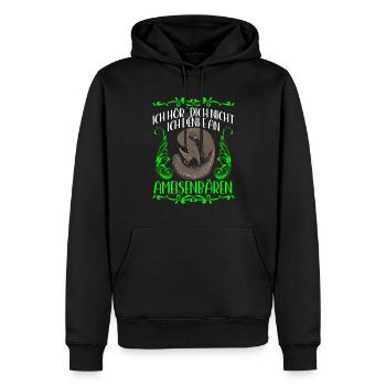 Ich denke an Ameisenbär Ameisenfresser - Männer Premium Bio Hoodie - Schwarz - Vorne - Nico (187cm)