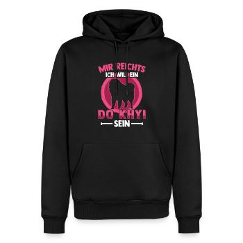 Will ein Do Khyi sein Tibetanische Dogge - Männer Premium Bio Hoodie - Schwarz - Vorne - Nico (187cm)