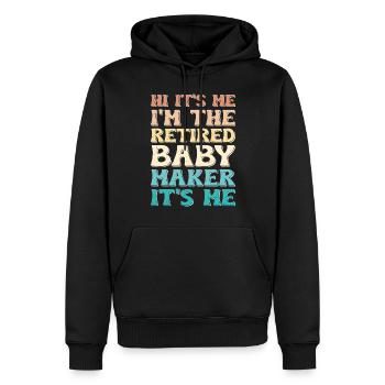 Chirurgie contraceptive urologue - Sweat à capuche Premium bio Homme - noir - Devant - Nico (187cm)