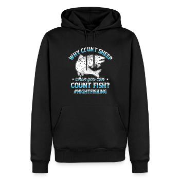 Fischer Fischfänger Fischer Angelrute Nachtfischen - Männer Premium Bio Hoodie - Schwarz - Vorne - Nico (187cm)