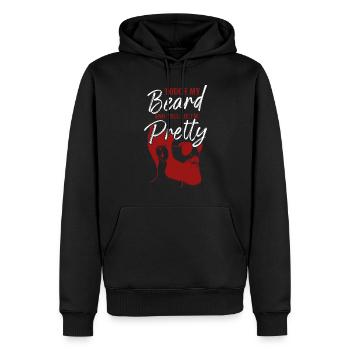 Beard Lover Bearded Man Ginger - Men’s Premium Organic Hoodie - black - Front - Nico (187cm)