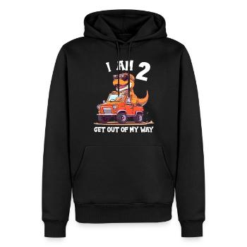 T-Rex Drives Monster Truck I'm 2nd Birthday - Men’s Premium Organic Hoodie - black - Front - Nico (187cm)