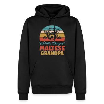 Maltese Owner Gifts - Männer Premium Bio Hoodie - Schwarz - Vorne - Nico (187cm)