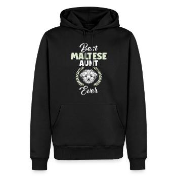 Cadeaux de propriétaire maltais - Sweat à capuche Premium bio Homme - noir - Devant - Nico (187cm)