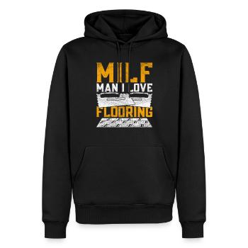 Bodenleger Fliesenleger Man I Love Flooring - Männer Premium Bio Hoodie - Schwarz - Vorne - Nico (187cm)