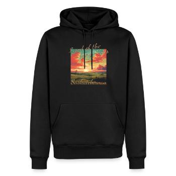 Saskatchewan - Land of the Living Skies - Wolken D - Männer Premium Bio Hoodie - Schwarz - Vorne - Nico (187cm)