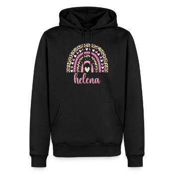 Helena Regenbogen Name Geburtstag Helena - Männer Premium Bio Hoodie - Schwarz - Vorne - Nico (187cm)
