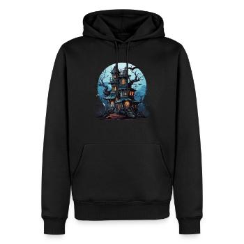 Costume d’Halloween cool - Château effrayant - Sweat à capuche Premium bio Homme - noir - Devant - Nico (187cm)