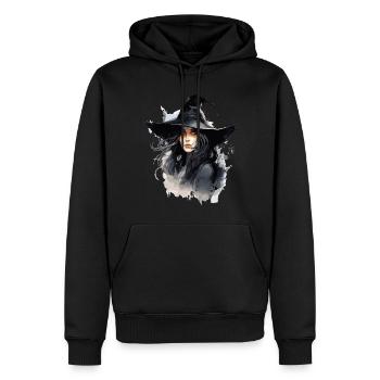 Cooles Halloween -Kostüm - Gruselige Hexe - Männer Premium Bio Hoodie - Schwarz - Vorne - Nico (187cm)
