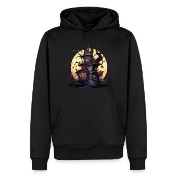 Costume d’Halloween cool - Château effrayant - Sweat à capuche Premium bio Homme - noir - Devant - Nico (187cm)
