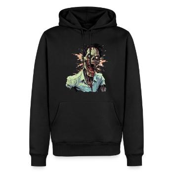 Cooles Halloween -Kostüm - Gruseliger Zombie - Männer Premium Bio Hoodie - Schwarz - Vorne - Nico (187cm)