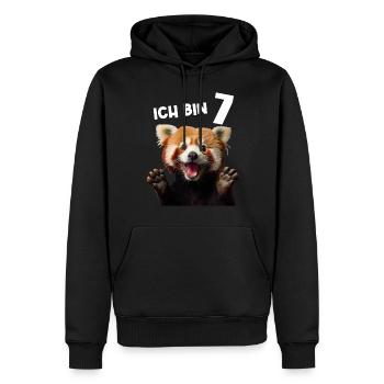 7 Jahre Kleiner Roter Panda Pandas 7. Geburtstag - Männer Premium Bio Hoodie - Schwarz - Vorne - Nico (187cm)
