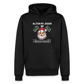 Altenpfleger Weihnachten Heligabend Beruf Spruch - Männer Premium Bio Hoodie - Schwarz - Vorne - Nico (187cm)
