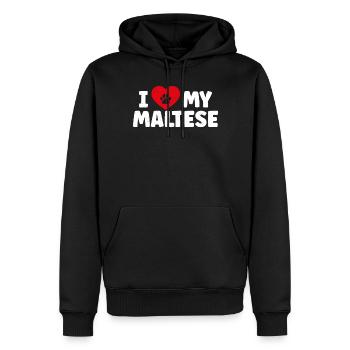 Cadeaux de propriétaire maltais - Sweat à capuche Premium bio Homme - noir - Devant - Nico (187cm)