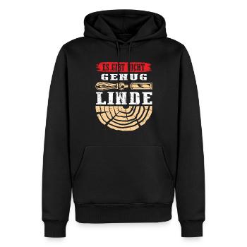 Holzschnitzer Holzschnitzerei - Männer Premium Bio Hoodie - Schwarz - Vorne - Nico (187cm)