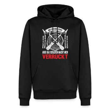 Holzschnitzer Holzschnitzerei - Männer Premium Bio Hoodie - Schwarz - Vorne - Nico (187cm)