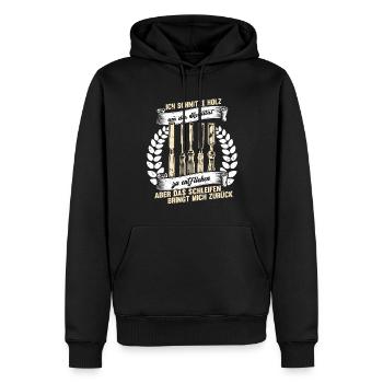 Holzschnitzer Holzschnitzerei - Männer Premium Bio Hoodie - Schwarz - Vorne - Nico (187cm)