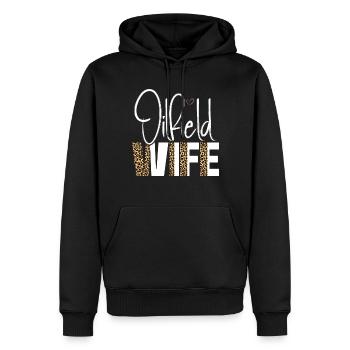 Travailleur pétrolier Rig Roughneck Oilfield Woman - Sweat à capuche Premium bio Homme - noir - Devant - Nico (187cm)
