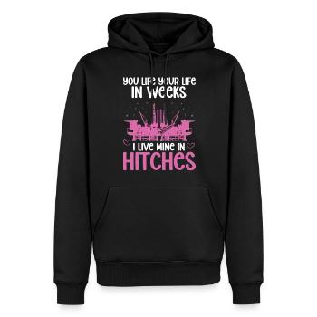 Travailleur pétrolier Rig Roughneck Oilfield Woman - Sweat à capuche Premium bio Homme - noir - Devant - Nico (187cm)