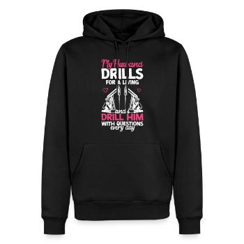 Ölfeldarbeiter Rig Roughneck Ölfeldfrau - Männer Premium Bio Hoodie - Schwarz - Vorne - Nico (187cm)
