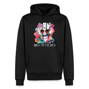 80er Motto Party Back to the 80s Kostüm - Männer Premium Bio Hoodie - Schwarz - Vorne - Nico (187cm)