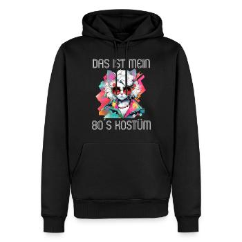 80er Motto Party Das ist mein 80er Kostüm - Männer Premium Bio Hoodie - Schwarz - Vorne - Nico (187cm)