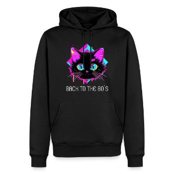 80er Motto Party Back to the 80s Kostüm - Männer Premium Bio Hoodie - Schwarz - Vorne - Nico (187cm)