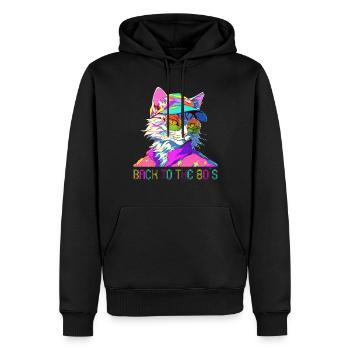 80er Motto Party Back to the 80s Kostüm - Männer Premium Bio Hoodie - Schwarz - Vorne - Nico (187cm)