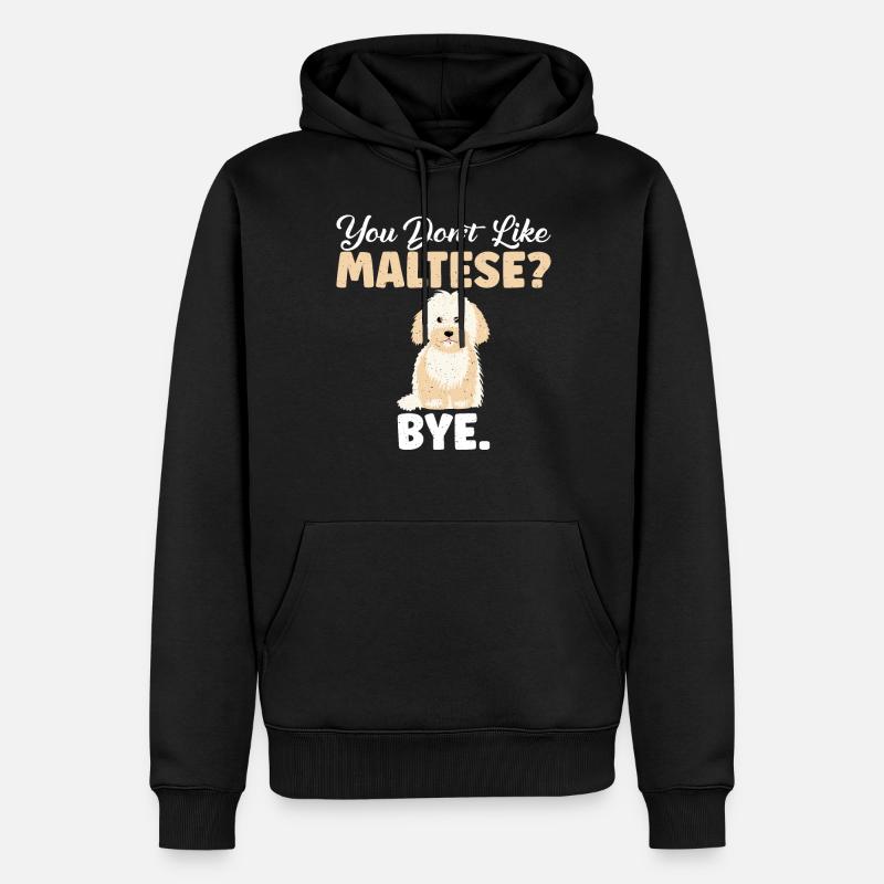 Cadeaux de propriétaire maltais - Sweat à capuche Premium bio Homme - noir