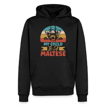 Maltese Owner Gifts - Männer Premium Bio Hoodie - Schwarz - Vorne - Nico (187cm)