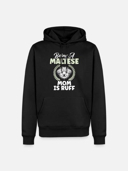Maltese Owner Gifts - Men’s Premium Organic Hoodie - black