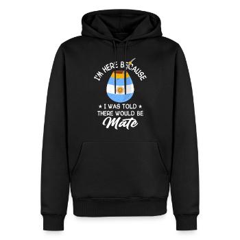 Drapeau de l’Argentine Thé yerba maté argentin - Sweat à capuche Premium bio Homme - noir - Devant - Nico (187cm)