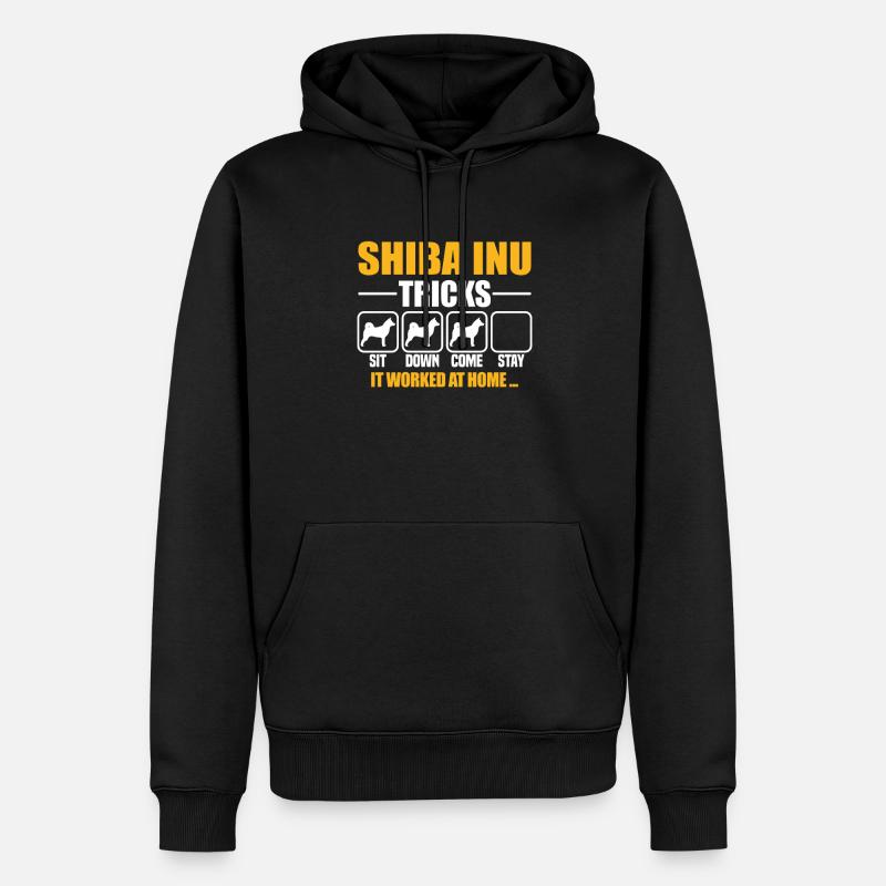 Astuces Shiba Inu - Sweat à capuche Premium bio Homme - noir